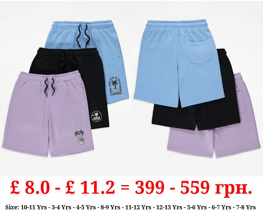 Venice Beach Jersey Shorts 3 Pack