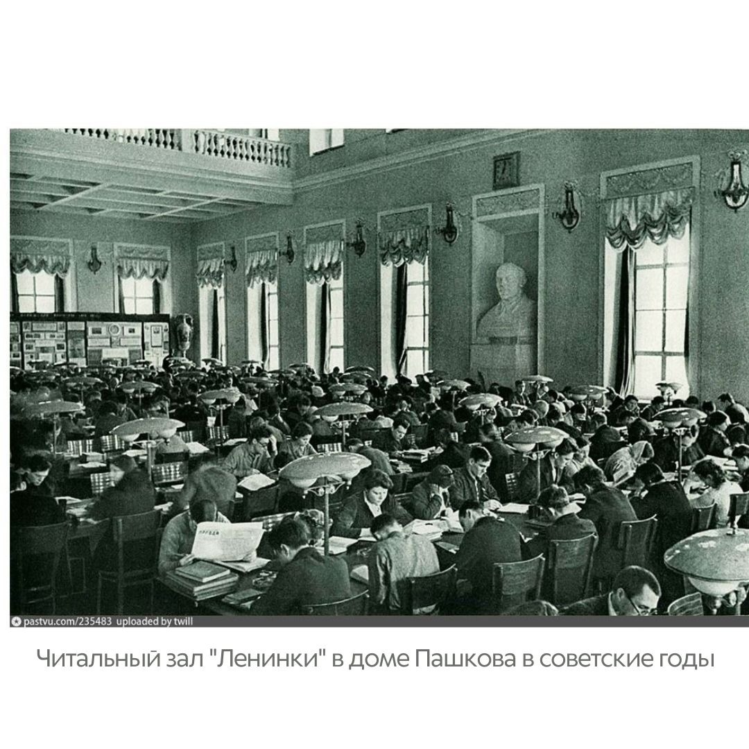 Читальный зал библиотеки имени Ленина СССР