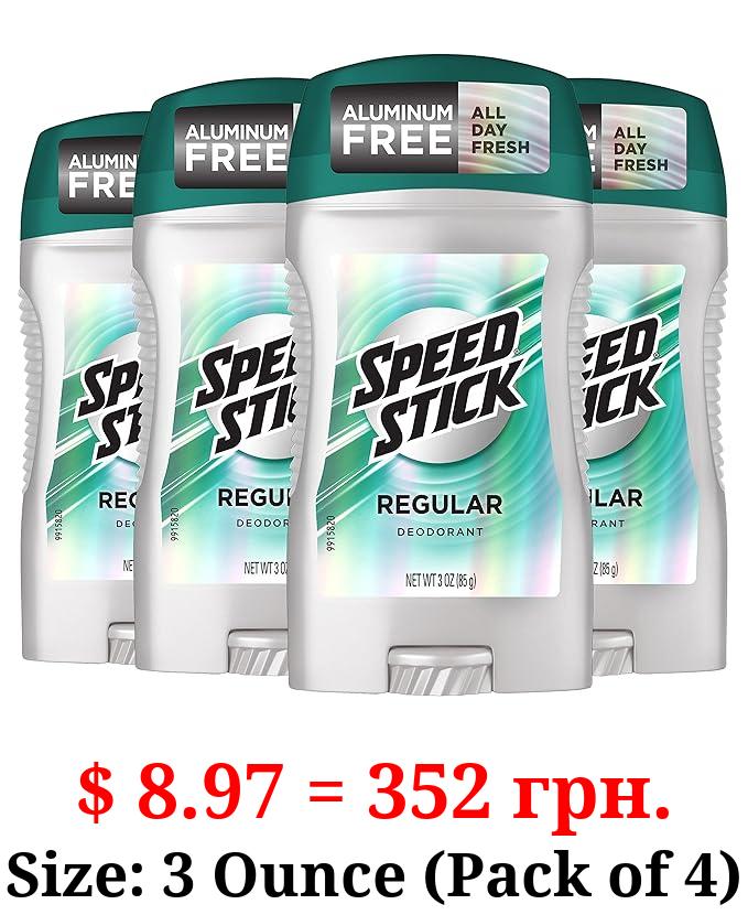 Speed Stick Men's Deodorant, Regular, 3 Ounce, 4 Pack