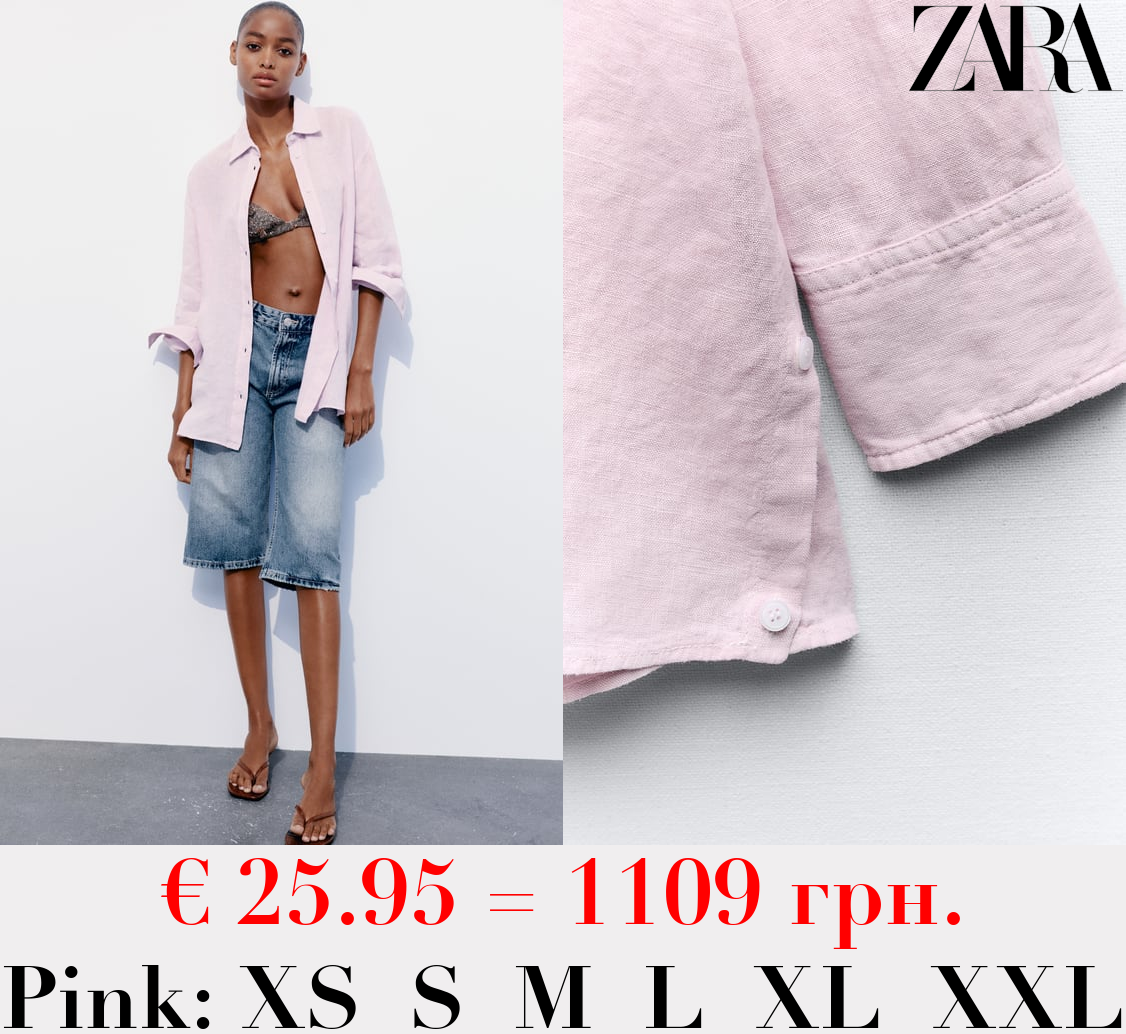 OVERSIZE 100% LINEN SHIRT