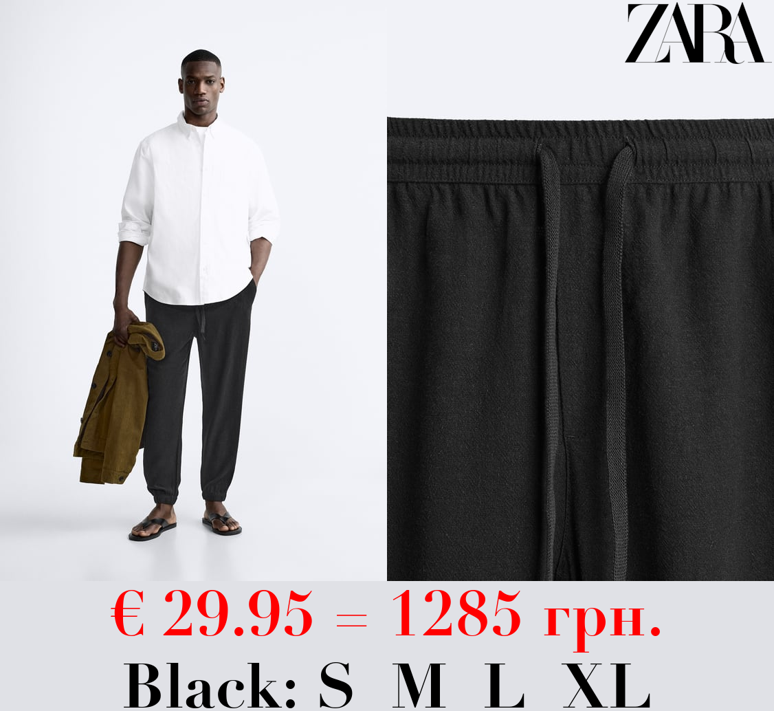 VISCOSE - LINEN TROUSERS