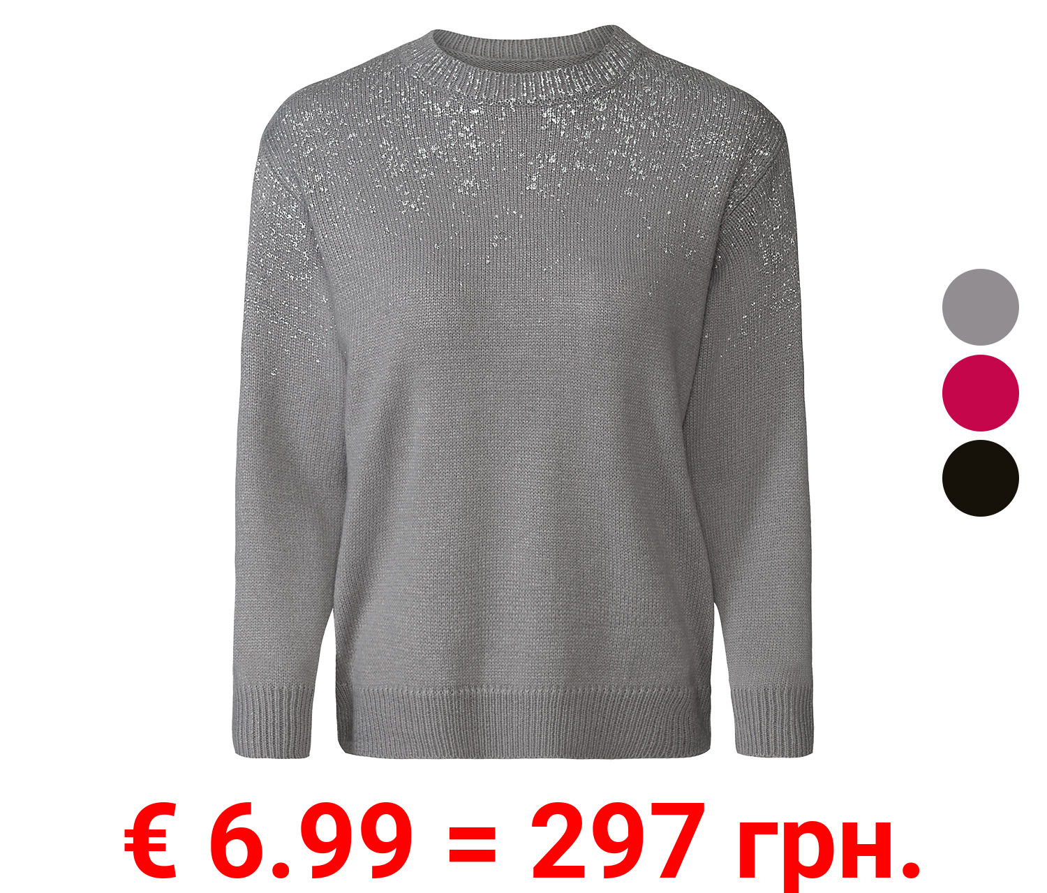 esmara® Damen Pullover mit festlichem Glitzereffekt