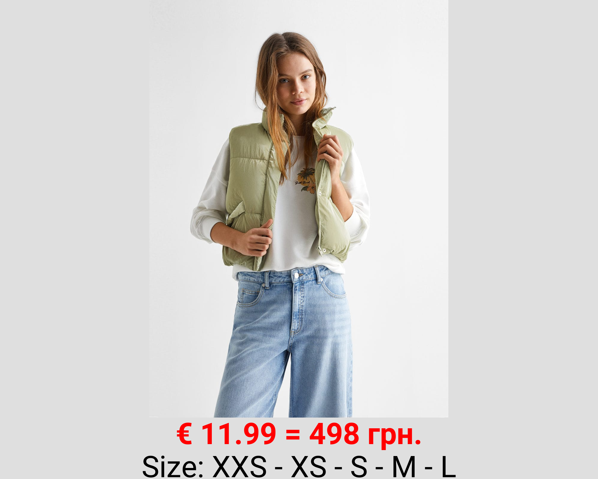 Chaleco acolchado brillo