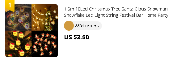 1.5m 10Led Christmas Tree Santa Claus Snowman Snowflake Led Light String Festival Bar Home Party Decor Christmas Ornament