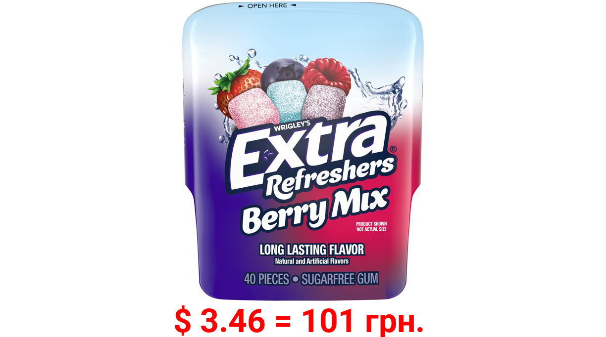 Extra Refreshers Berry Mix Gum, 40 Each