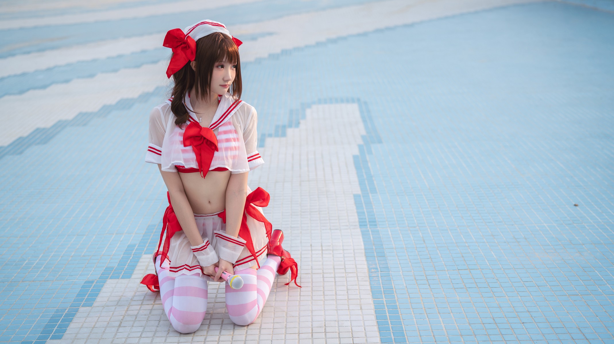 Cosplay 瓜希酱 岛村卯月 泳衣 24