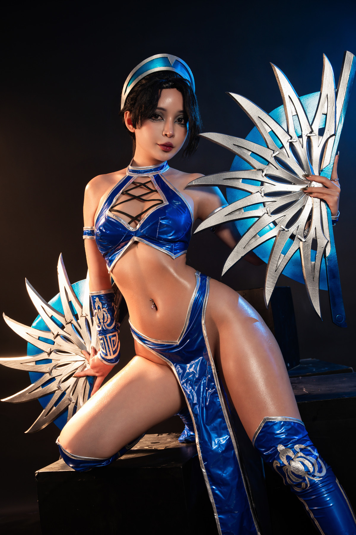 Cosplay Umeko.J Kitana Mortal Kombat Set.01 8