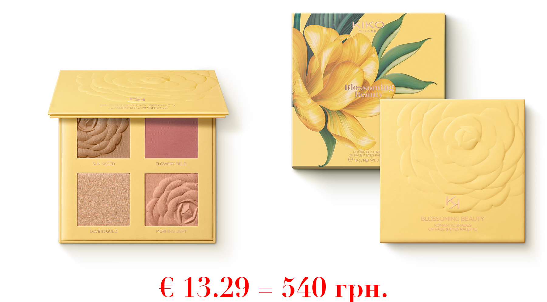 blossoming beauty romantic shades of face & eyes palette