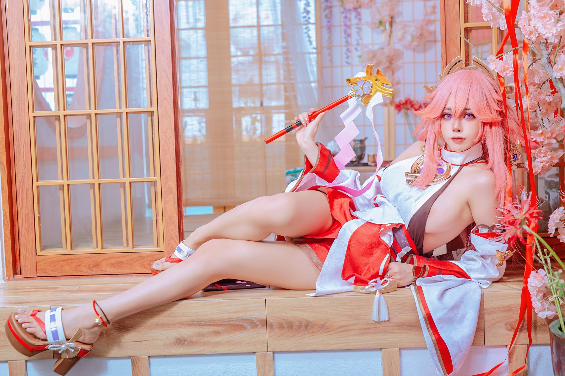 Cosplay 日本性感萝莉Byoru 八重神子 雷電将軍 Set.01 4
