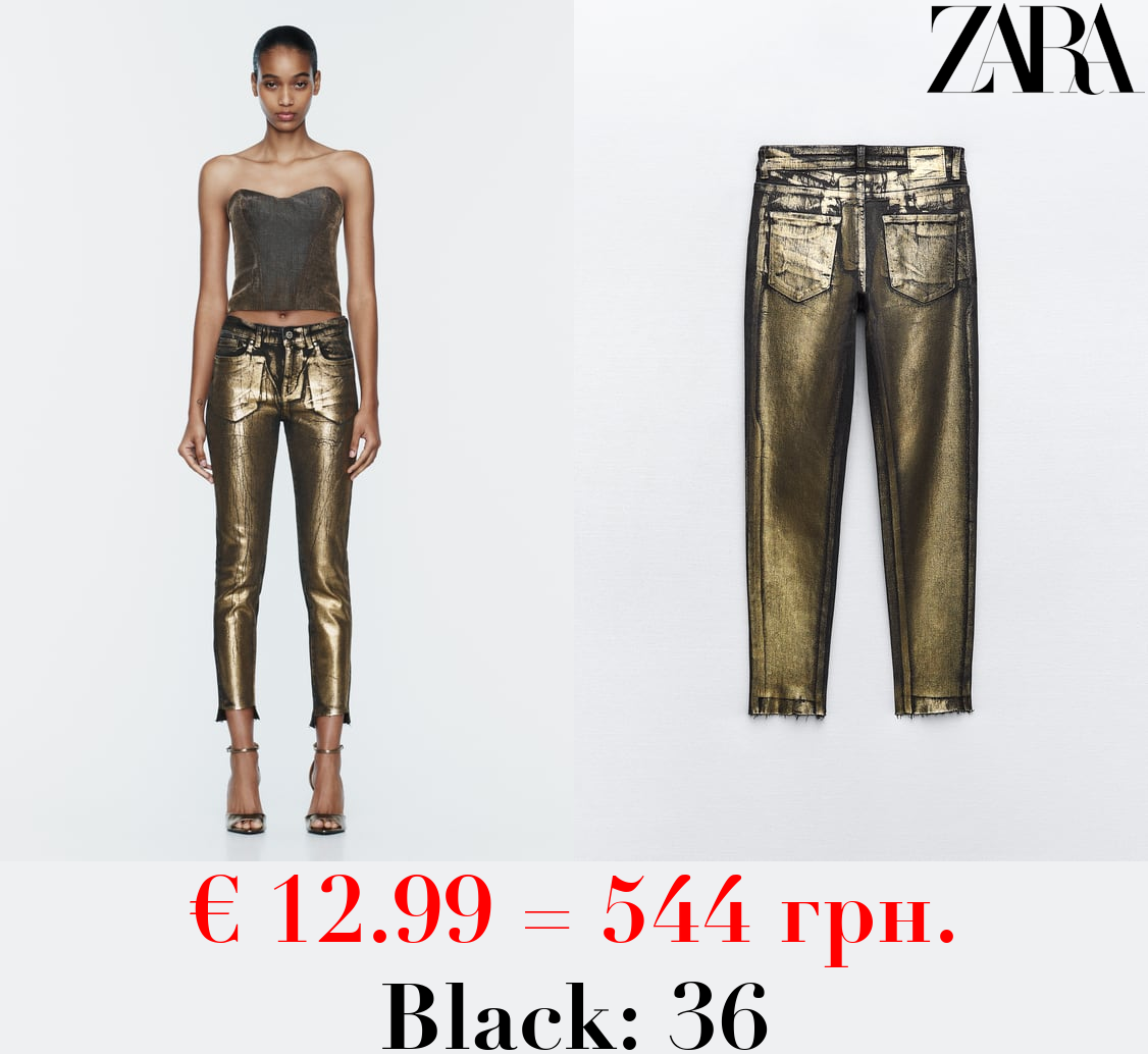 Z1975 SKINNY MID-RISE FOIL JEANS