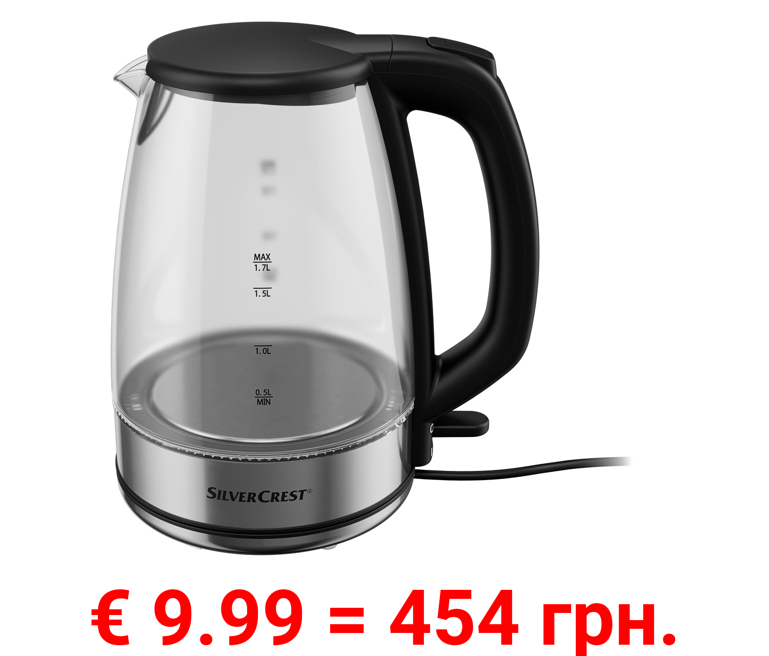 SILVERCREST® KITCHEN TOOLS Glas-Wasserkocher »SWGF 3000 C2«, mit LED-Farbwechsel, 1,7 l