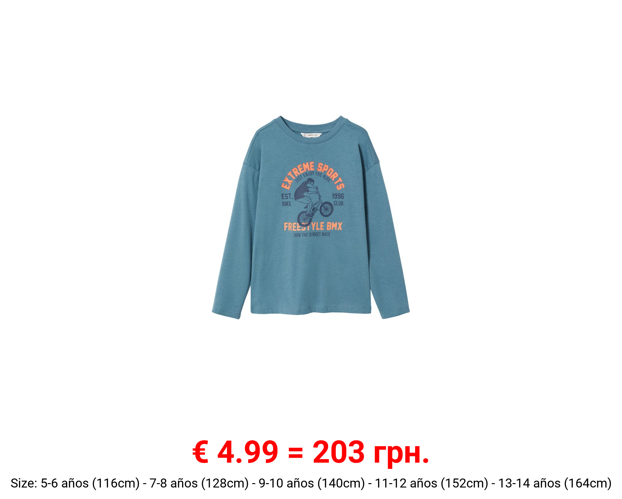 Camiseta manga larga estampada