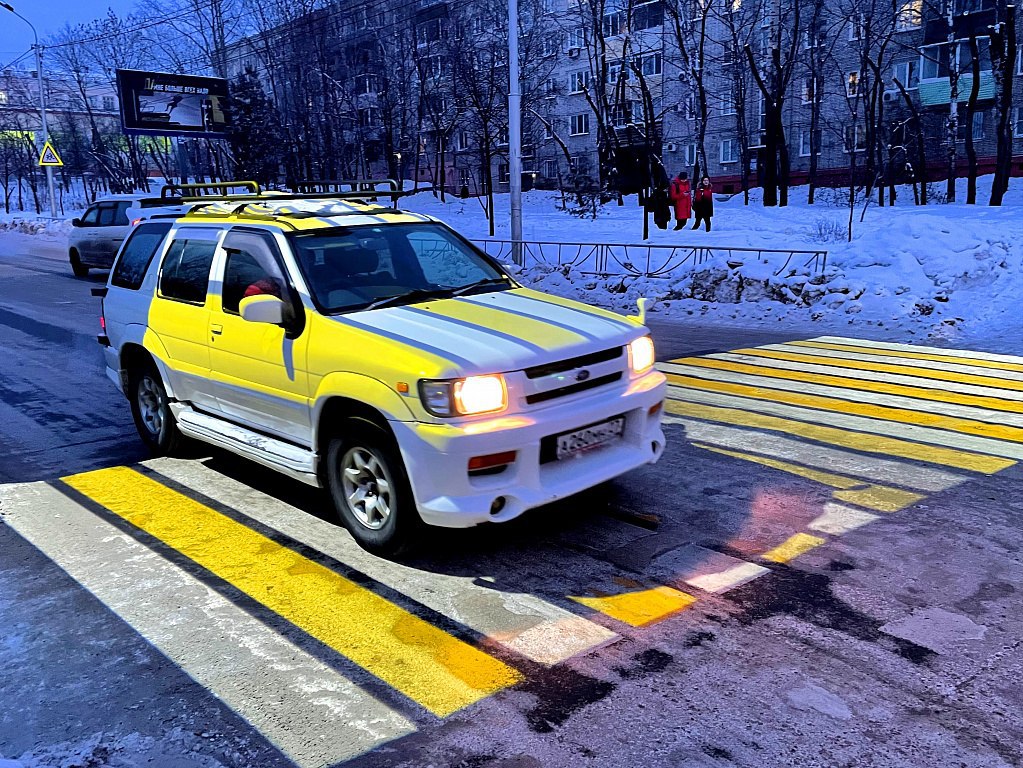 Проекционные пешеходные переходы с лазерной подсветкой появились в Хабаровске