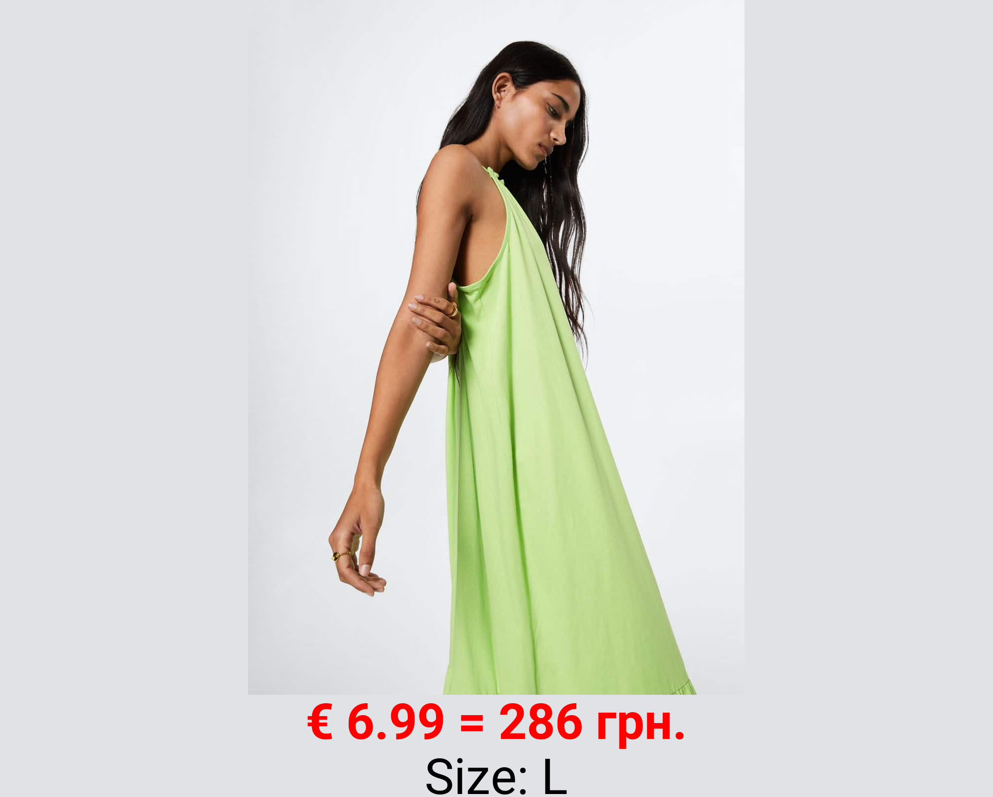 Vestido maxi volantes