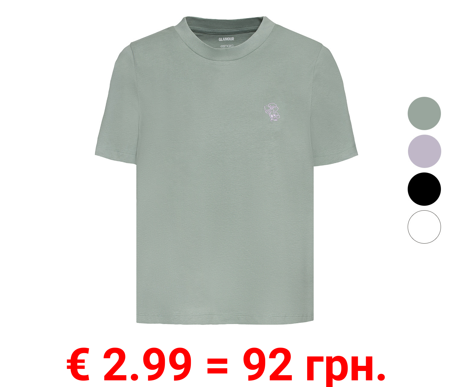 ESMARA® Damen T-Shirt, aus reiner Bio-Baumwolle
