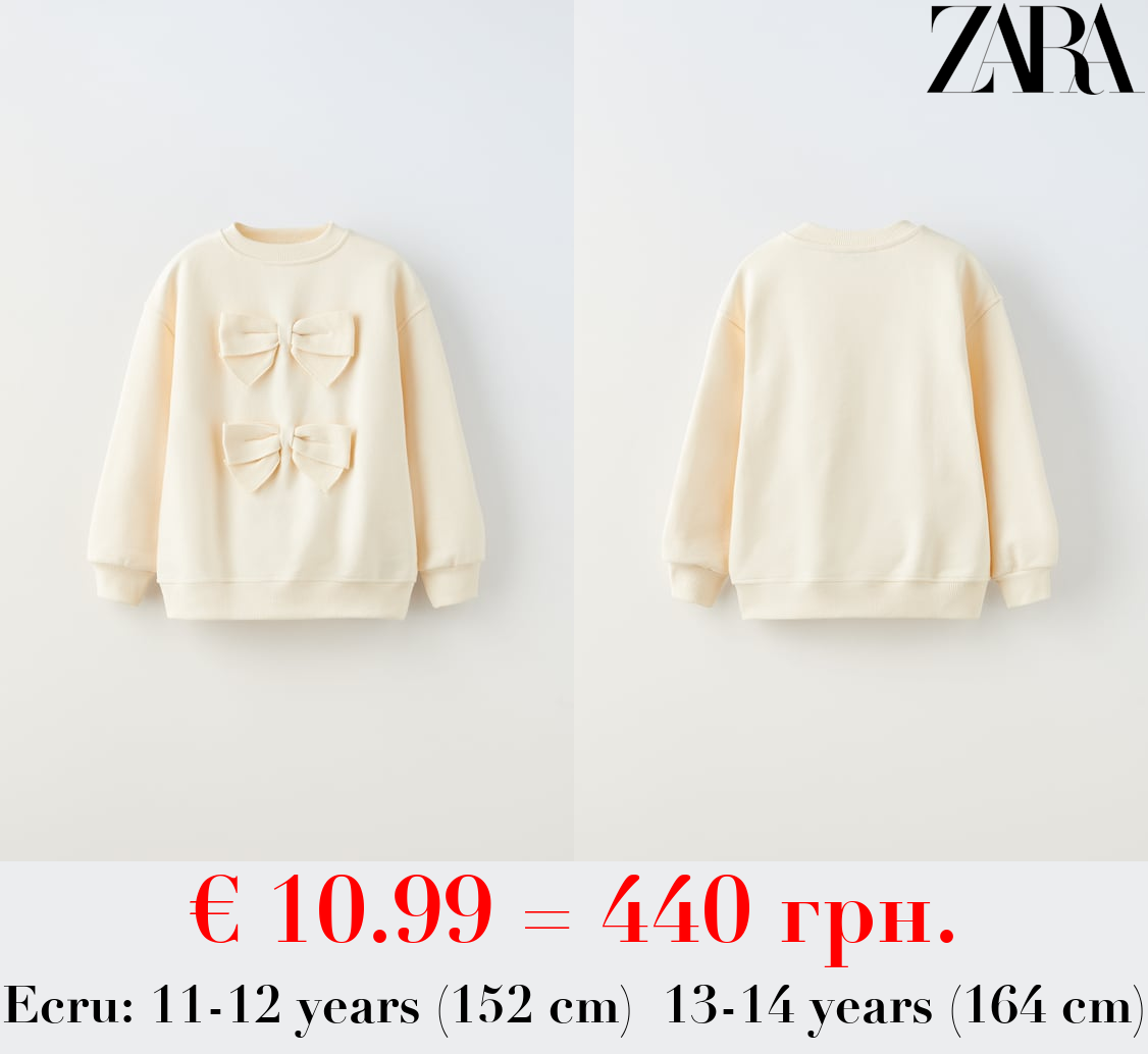 SWEATSHIRT WITH BOWS