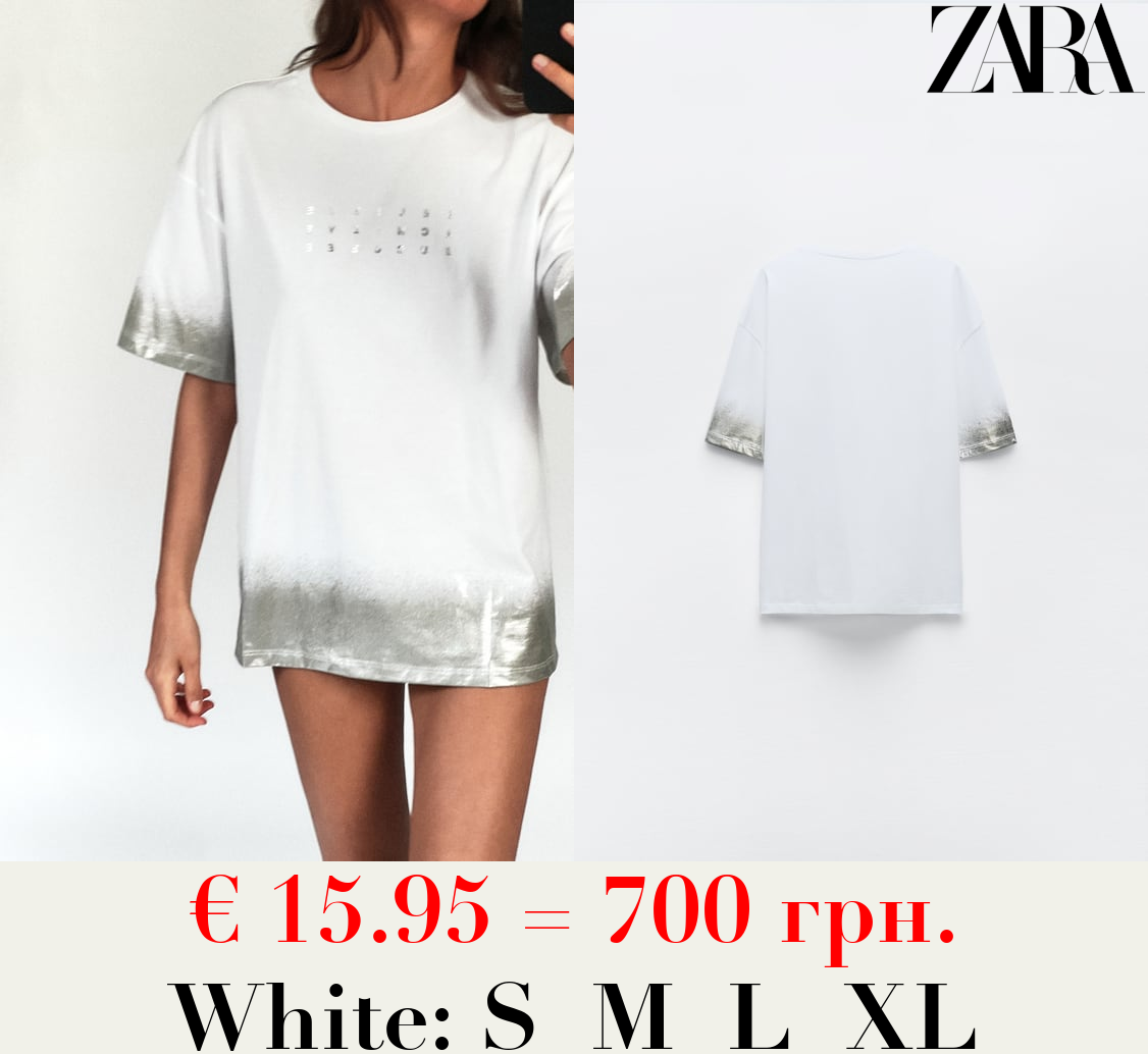 SPRAY PRINT SLOGAN T-SHIRT