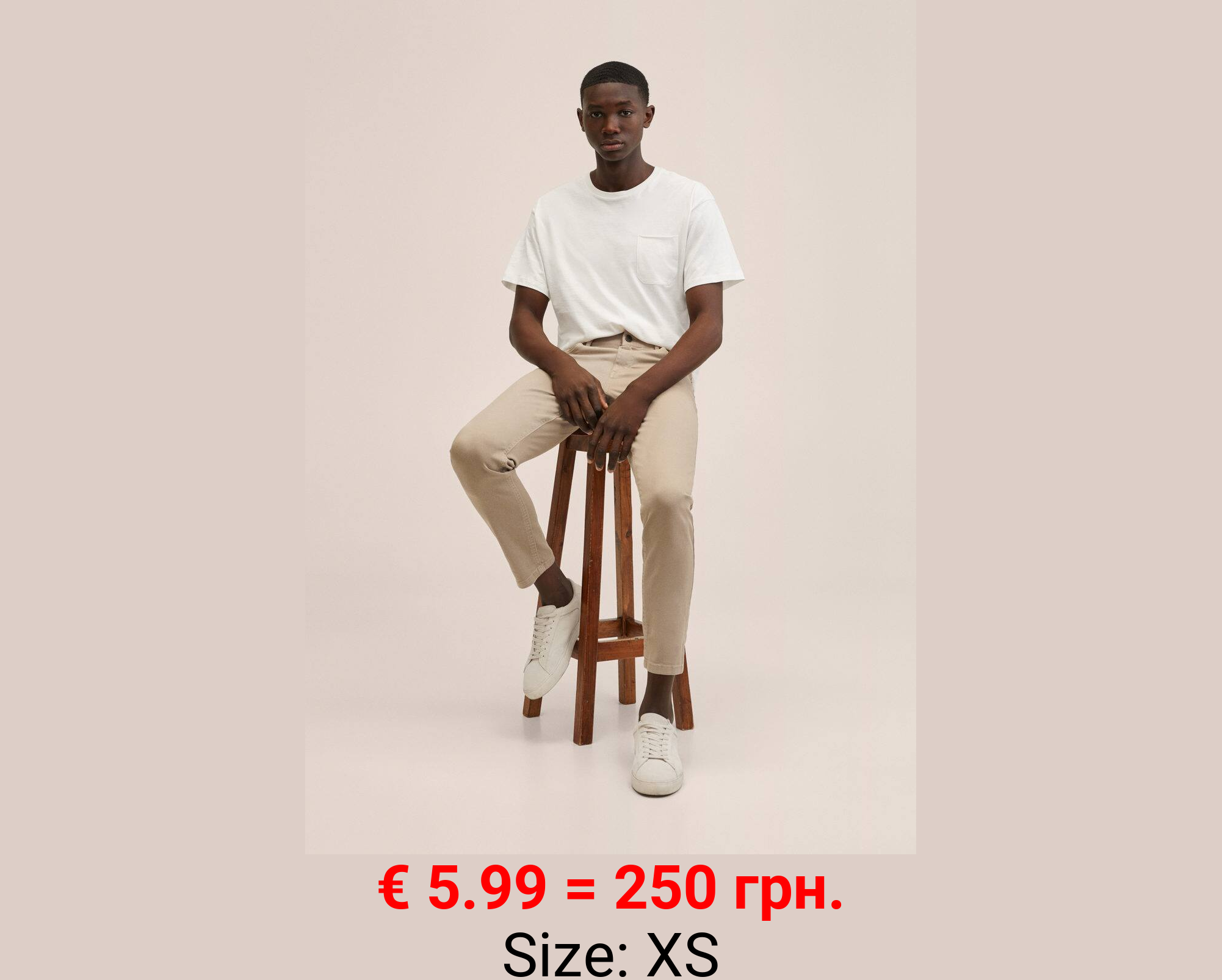 Pantalón regular fit algodón