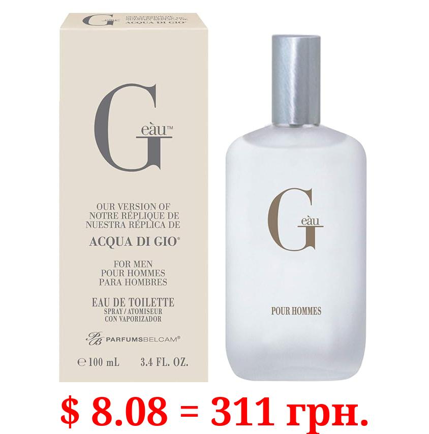 PB ParfumsBelcam G Eau, Our Version of Acqua Di Gio, Eau de Toilette Spray, 3.4 Fl Oz (F97090A)