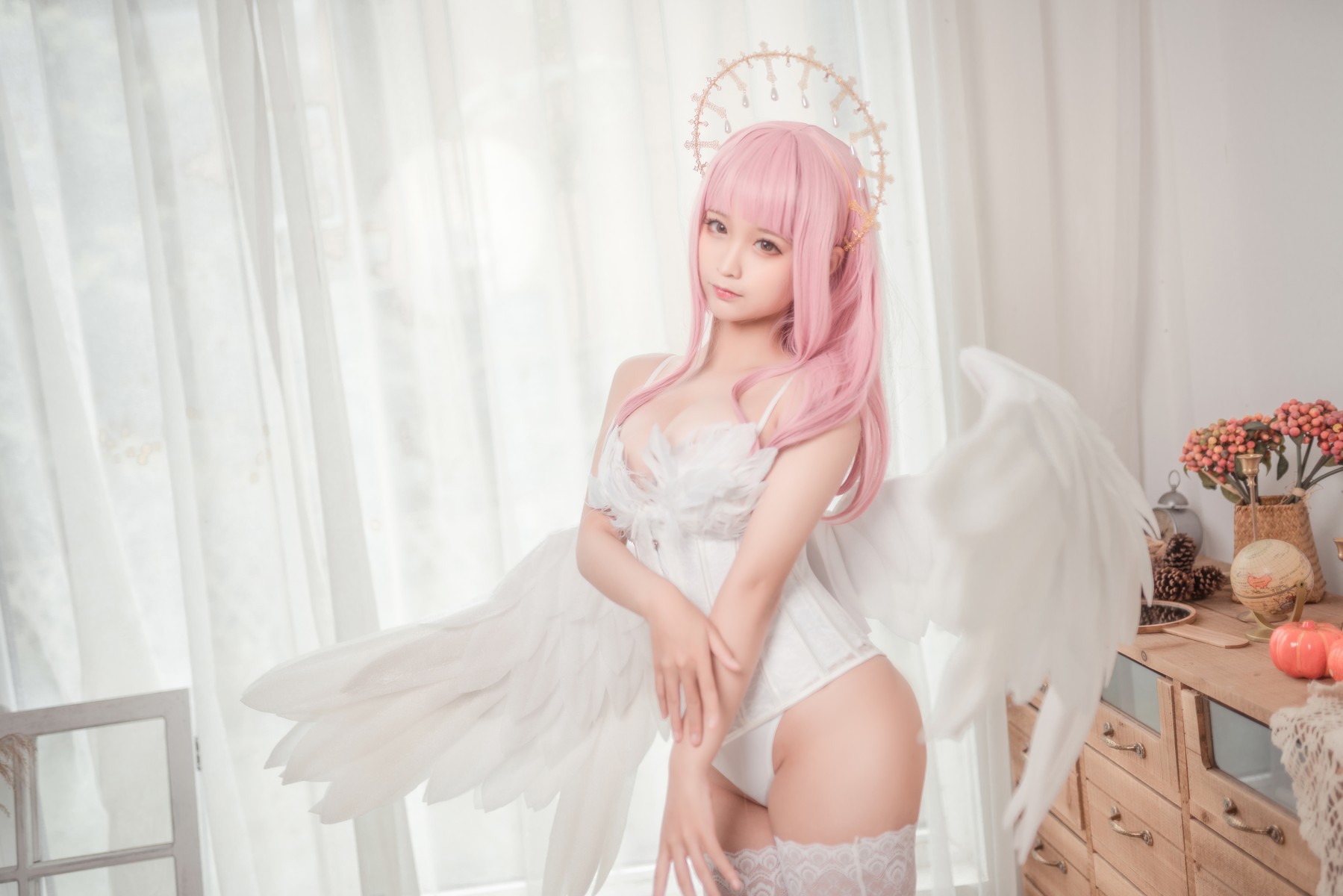 Cosplay 蠢沫沫 Chunmomo 沫沫真爱版 天使本-光天使 43