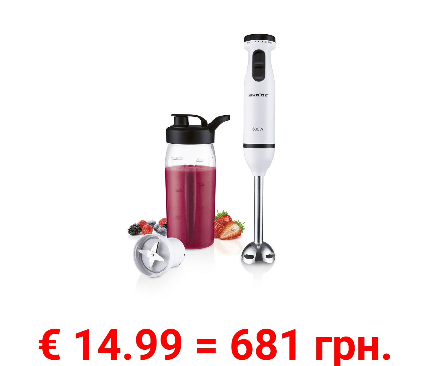 SILVERCREST® KITCHEN TOOLS Stabmixer-Set mit Smoothie-Maker, 600 W