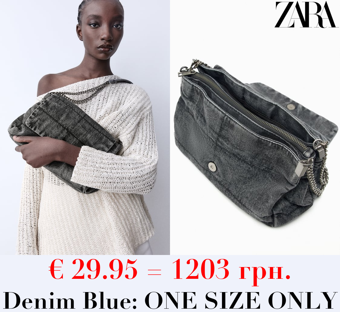 ROCKER SHOULDER BAG WITH FLAP