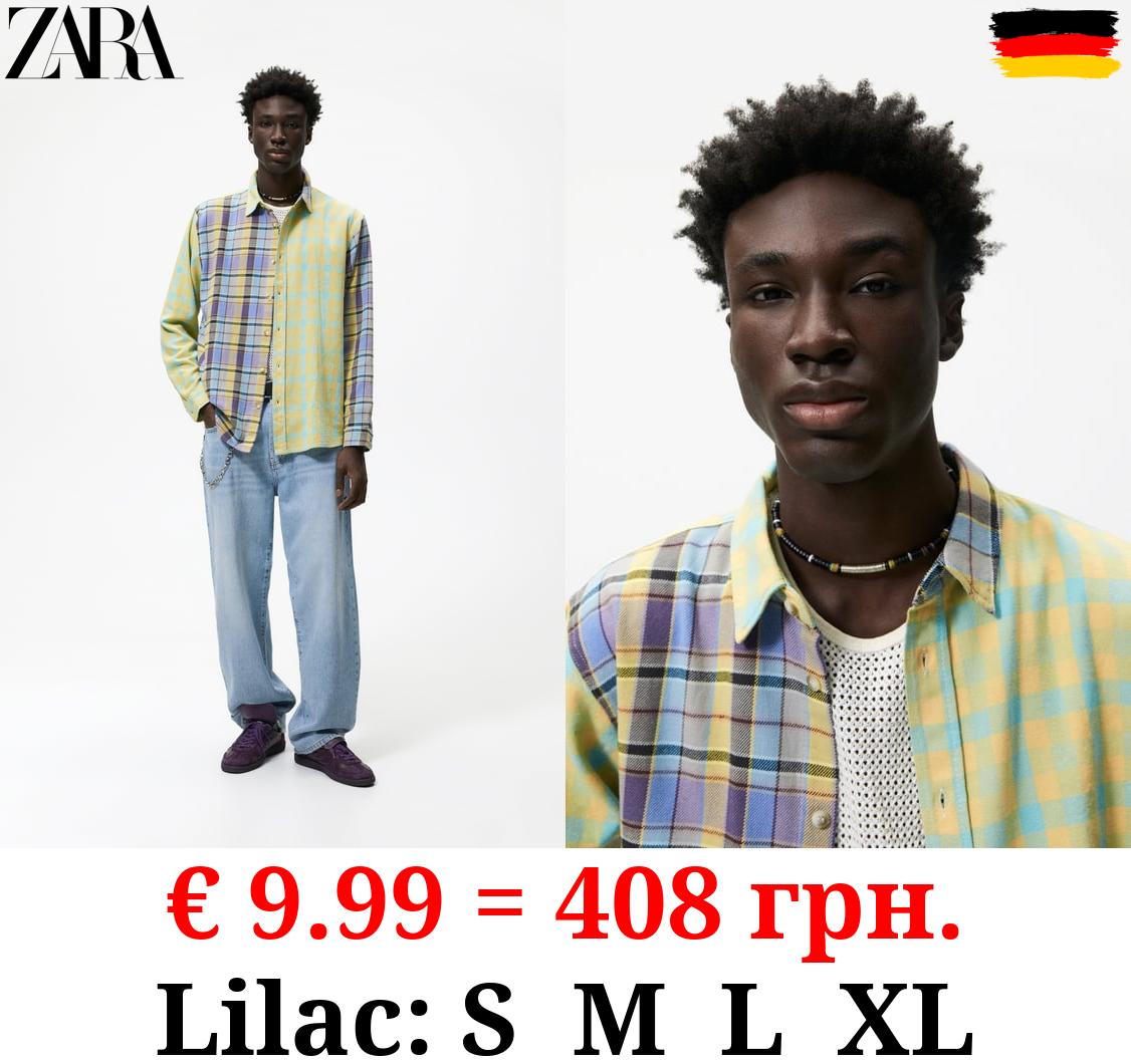 CONTRAST CHECKED SHIRT