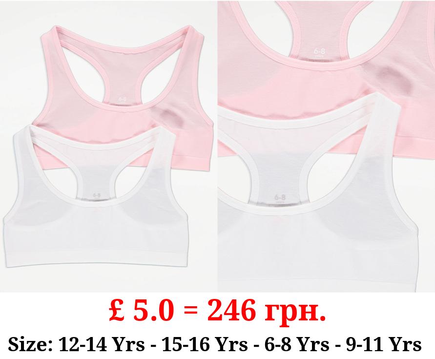 Plain Seam Free Crop Tops 2 Pack