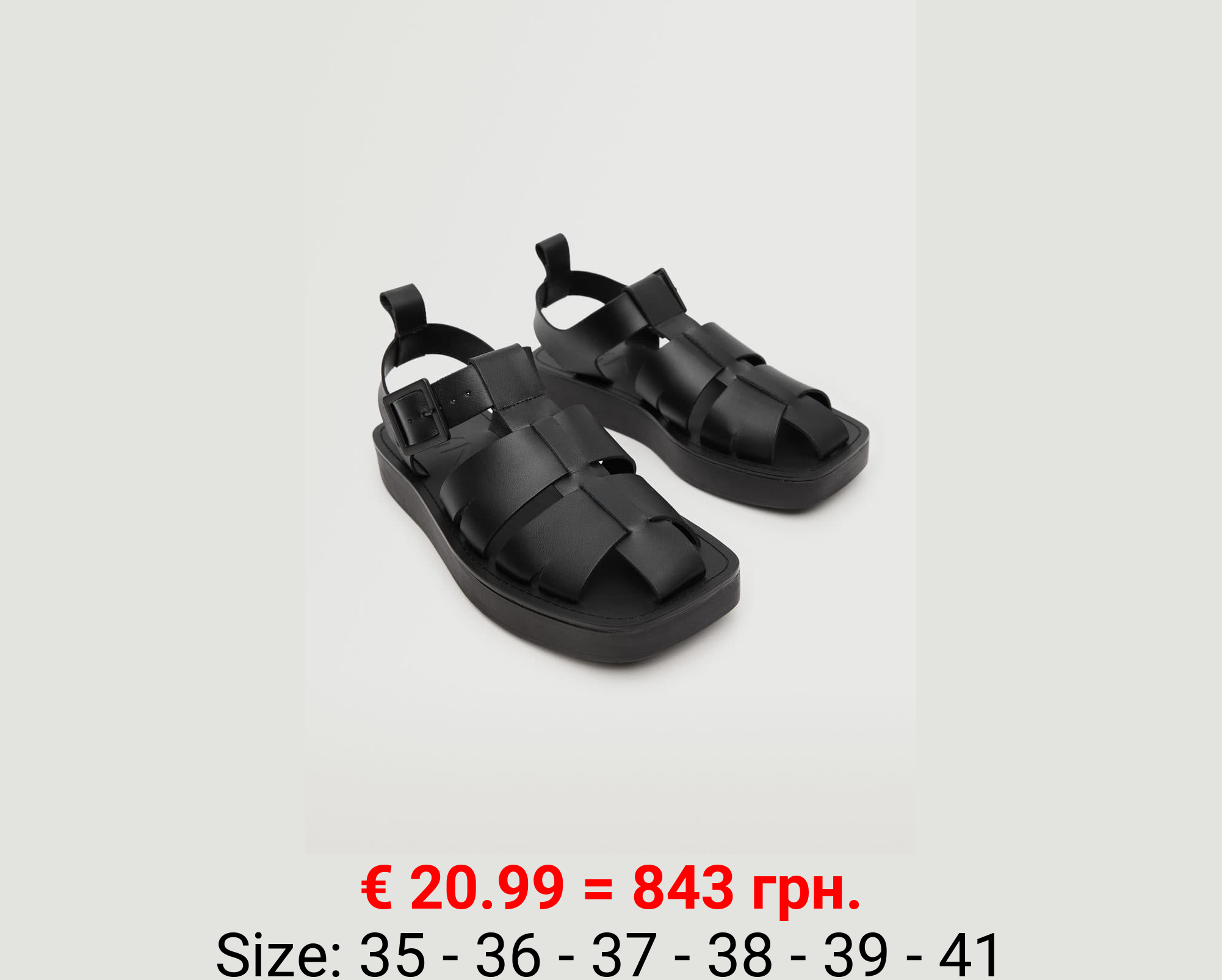 Sandalia cangrejera piel