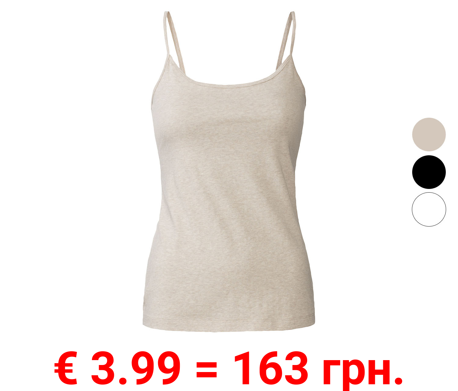 esmara® Damen Spaghettitop mit hohem Bio-Baumwolle