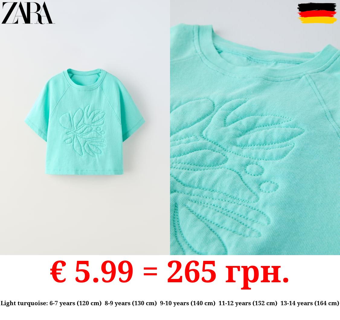 T-SHIRT WITH RAISED EMBROIDERY