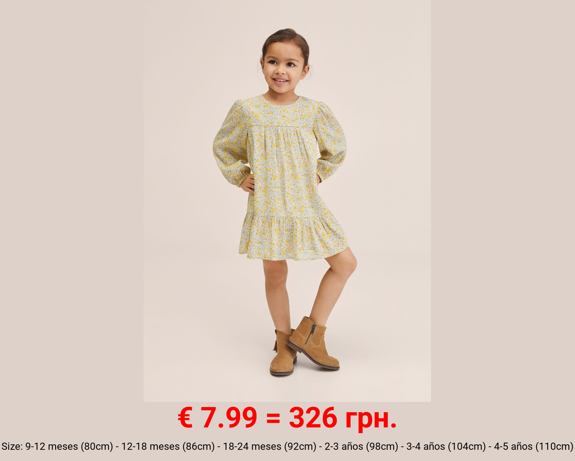 Vestido flores volante