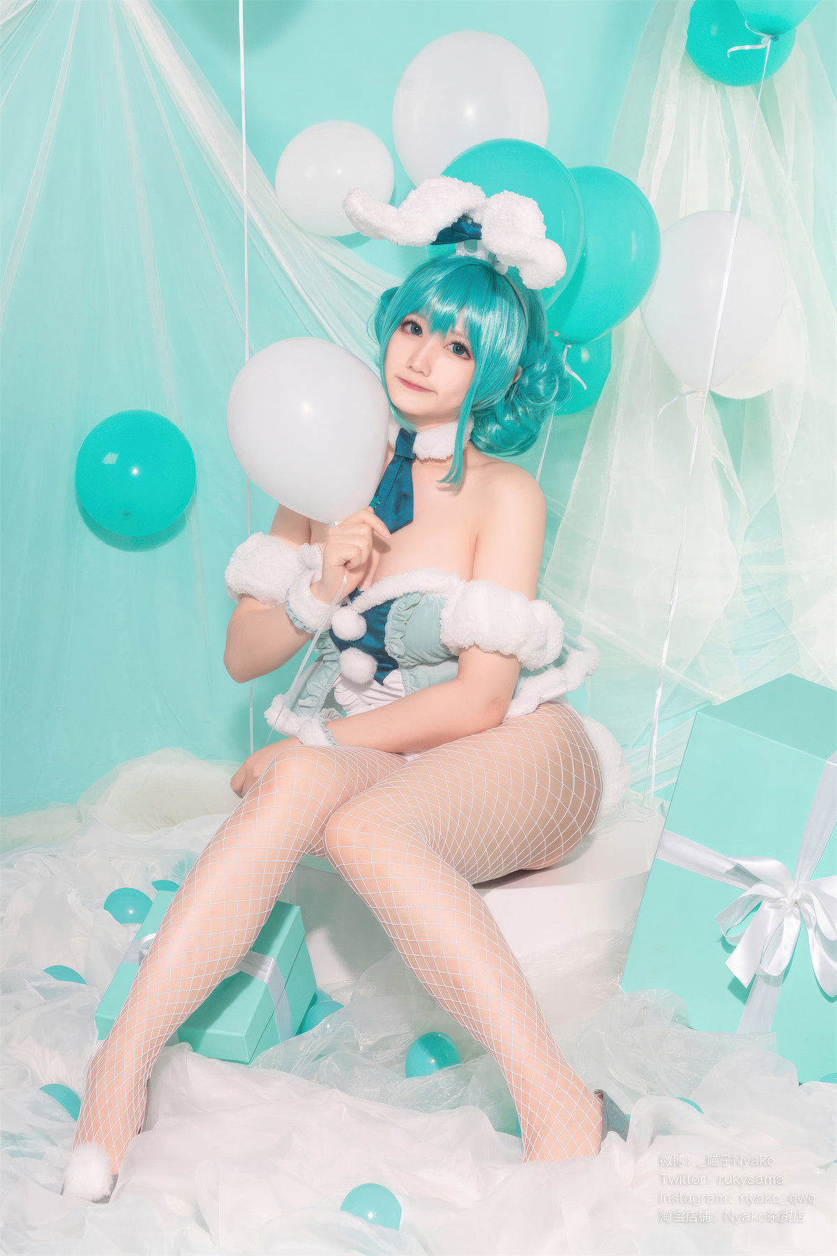 Cosplay Nyako喵子 初音白兔 17