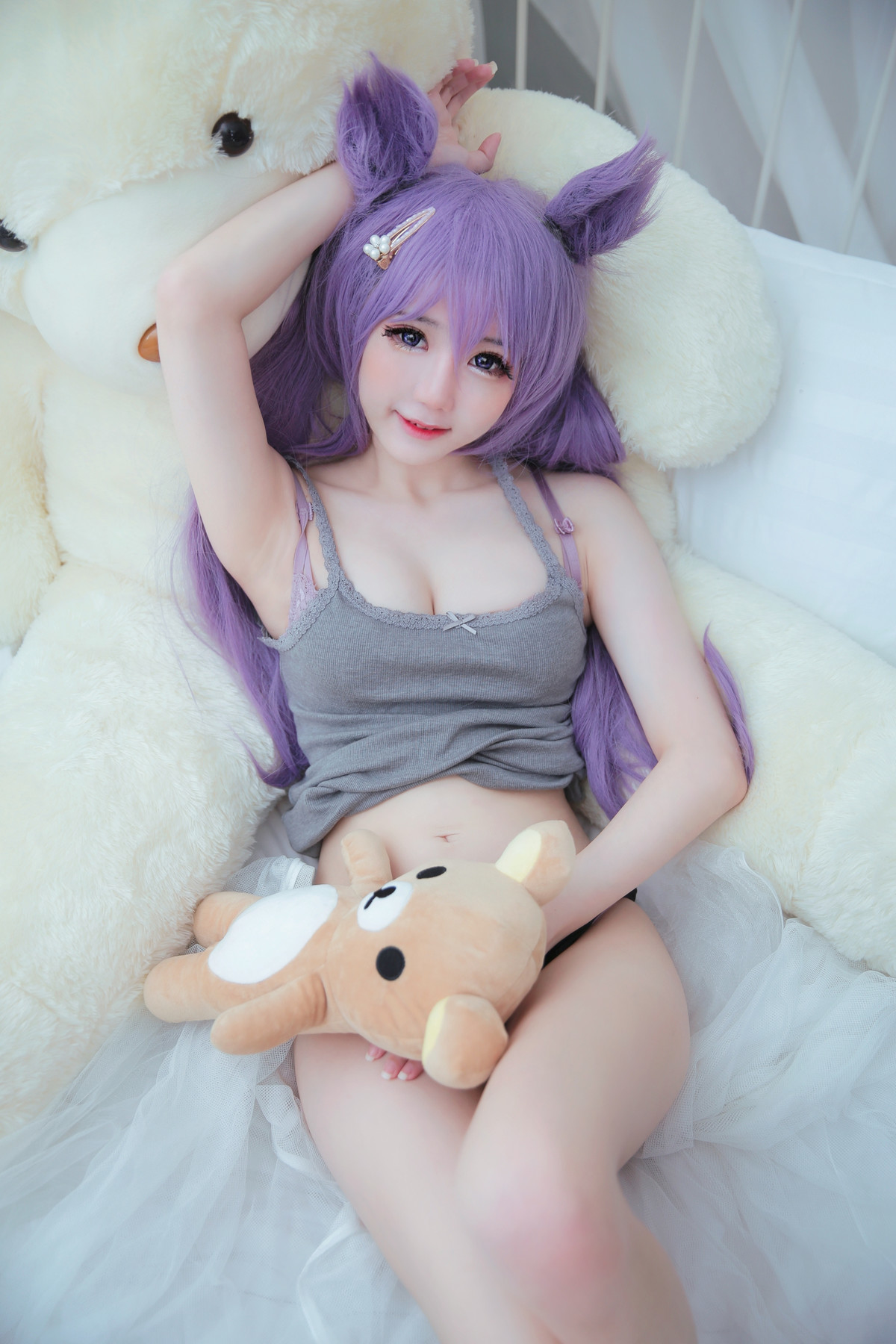 Sally多啦雪 Cosplay Keqing 刻晴 Lingerie Ver. 1