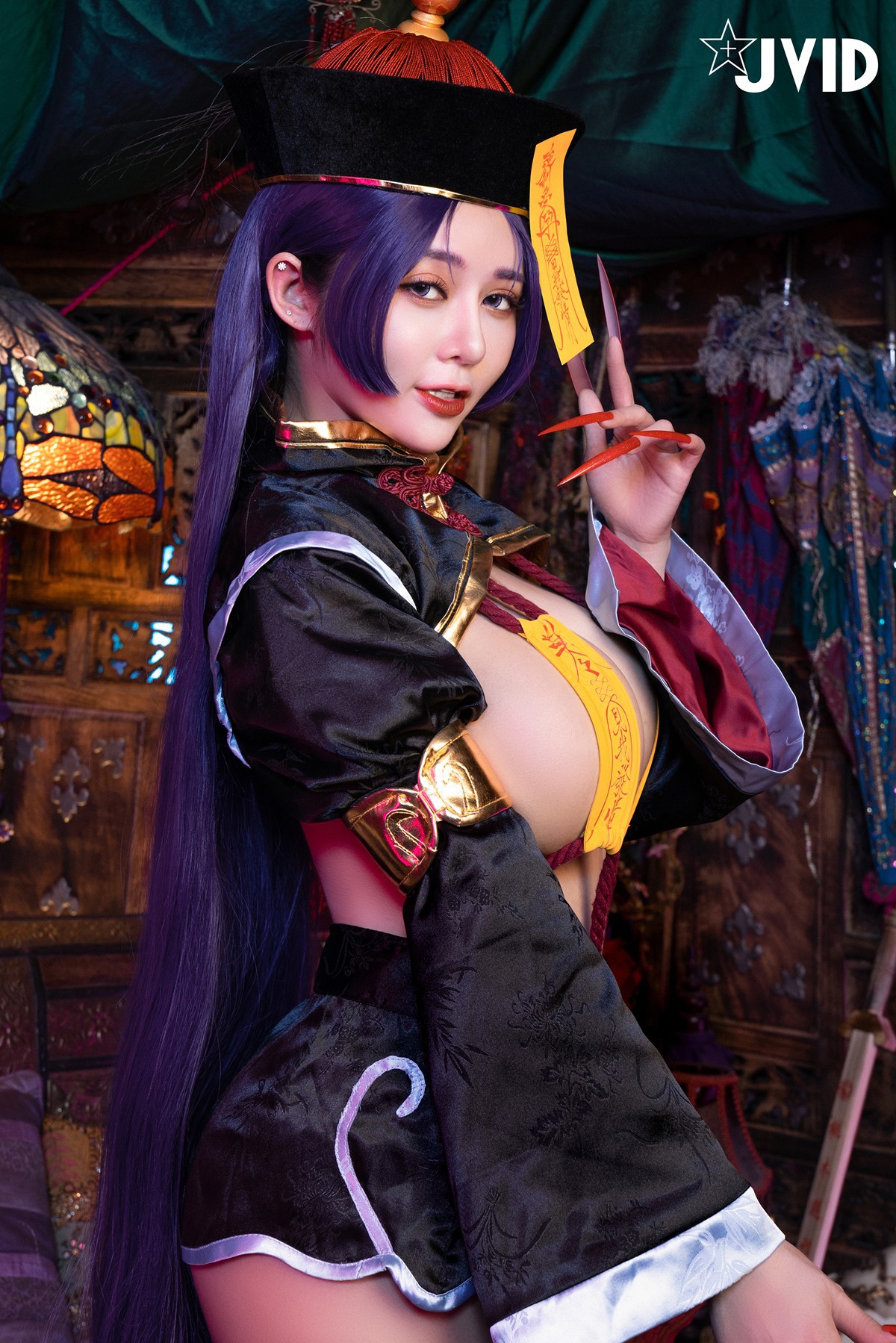 菰蒲風動縱斜影，殭屍奶光《安希》膣得液滿！見我發情——香希趕屍霊幻道士 X 最胸妖怪キョンシー Zombie sex folklore Set.01 29