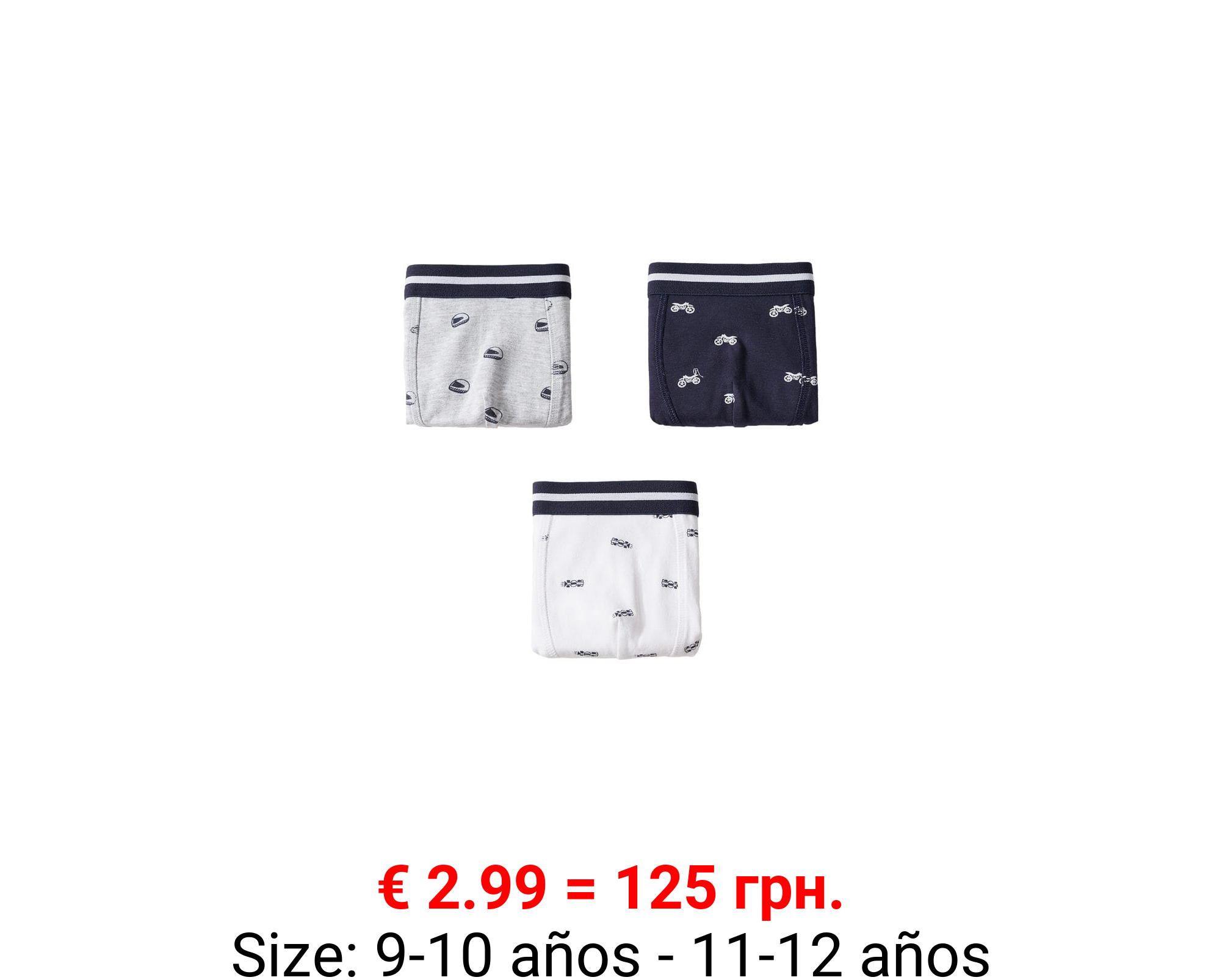 Pack 3 bóxers estampados