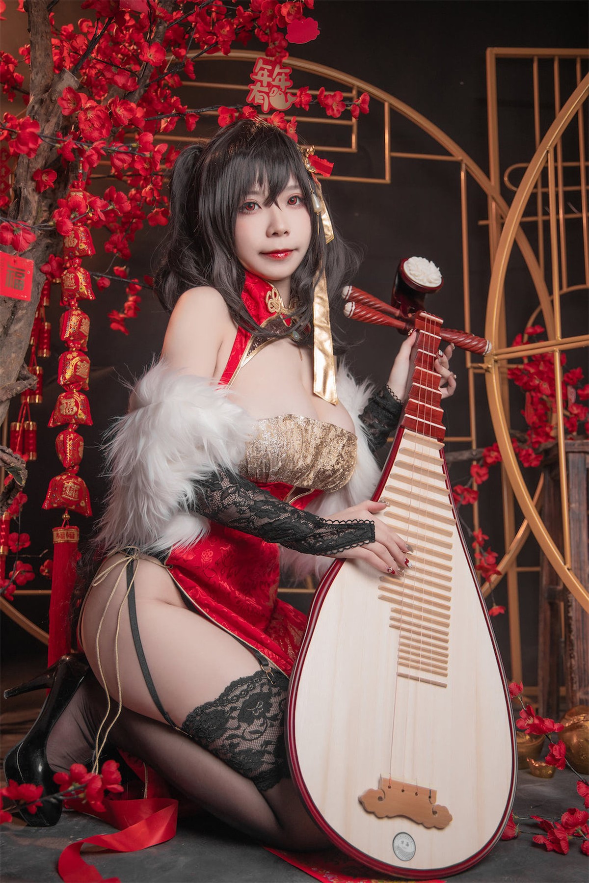 Cosplay 自闭颜球球 无颜小天使wy 碧蓝航线 大凤红旗袍 6