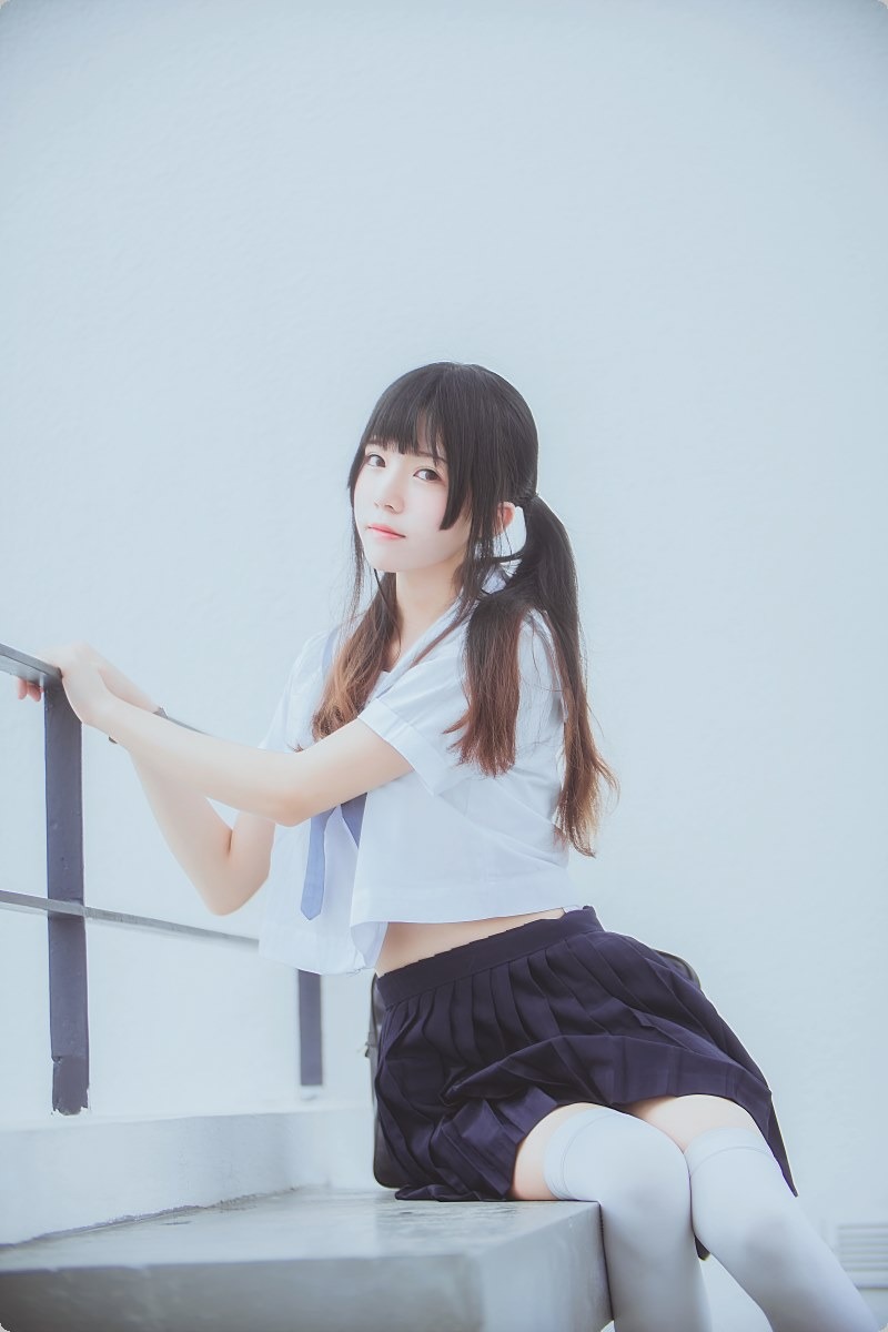 [Cos]桜桃喵 - 蓝白水手服 [39P] 8
