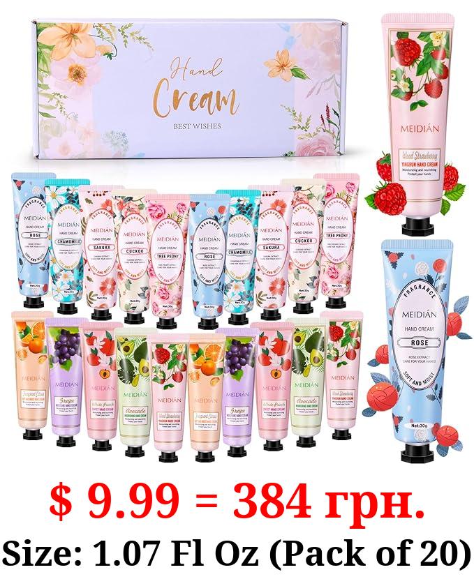 OFUN 20 Pack Hand Cream Gift Set for Women Mini Hand Care Lotion Travel Size for Dry Cracked Hand Plant Fragrance Hand Care Moisturizing Cream for Christmas Mother's Day Valentine's Day