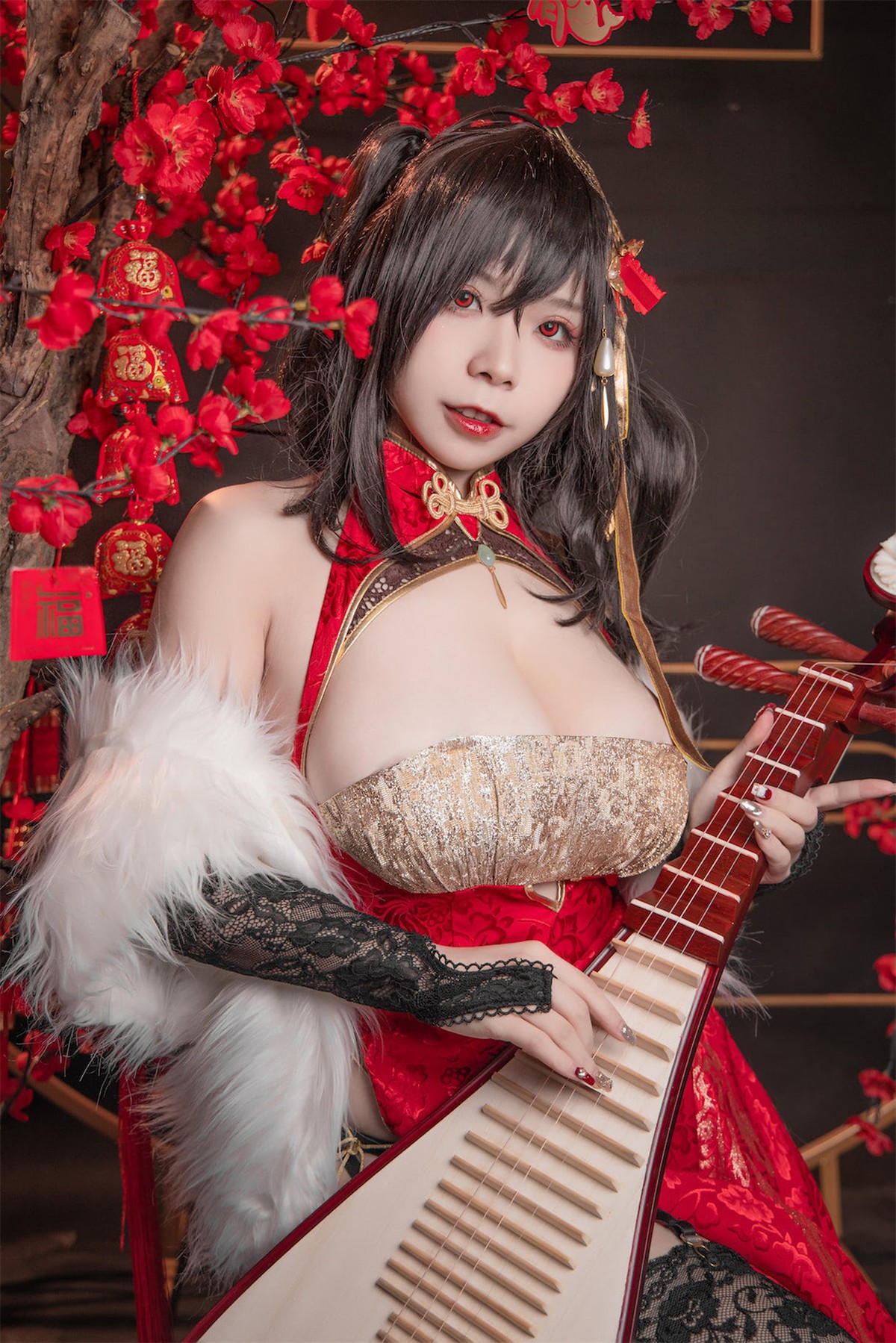 Cosplay 自闭颜球球 无颜小天使wy 碧蓝航线 大凤红旗袍 28