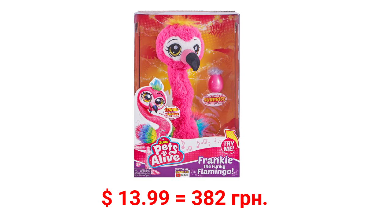 Pets Alive Frankie the Funky Flamingo Battery-Powered dancing Robotic Toy by ZURU