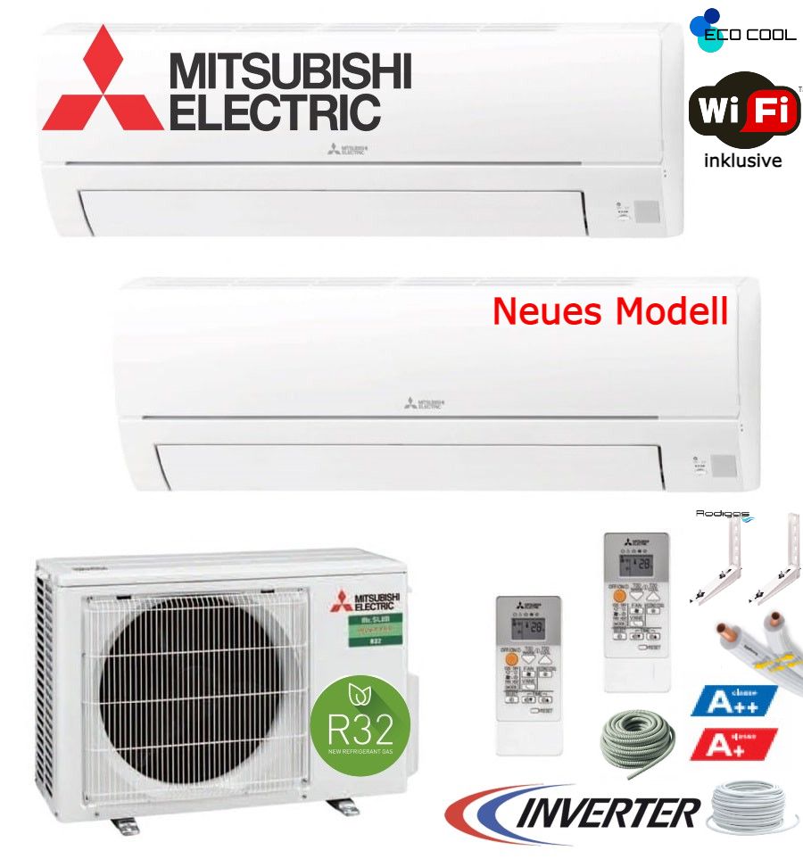 Mitsubishi MultiSplit Duo 2x 2,5 kW - 2x MSZ-HR25VF - Optional