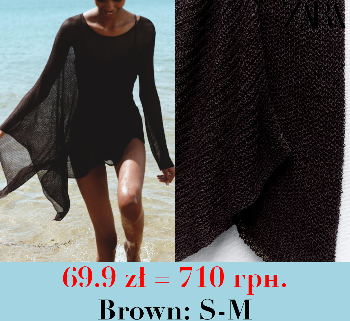 FINE KNIT ASYMMETRIC CAPE SWEATER