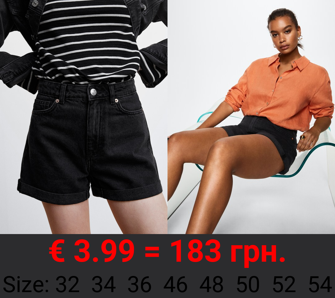 Shorts vaqueros mom-fit