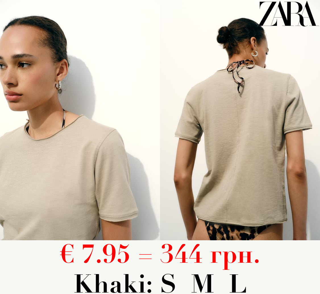 SLUB KNIT COTTON T-SHIRT