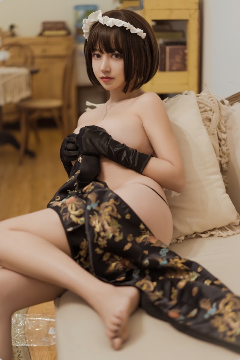 [Cos]过期米线线喵 - 黑色旗袍[43P] 19