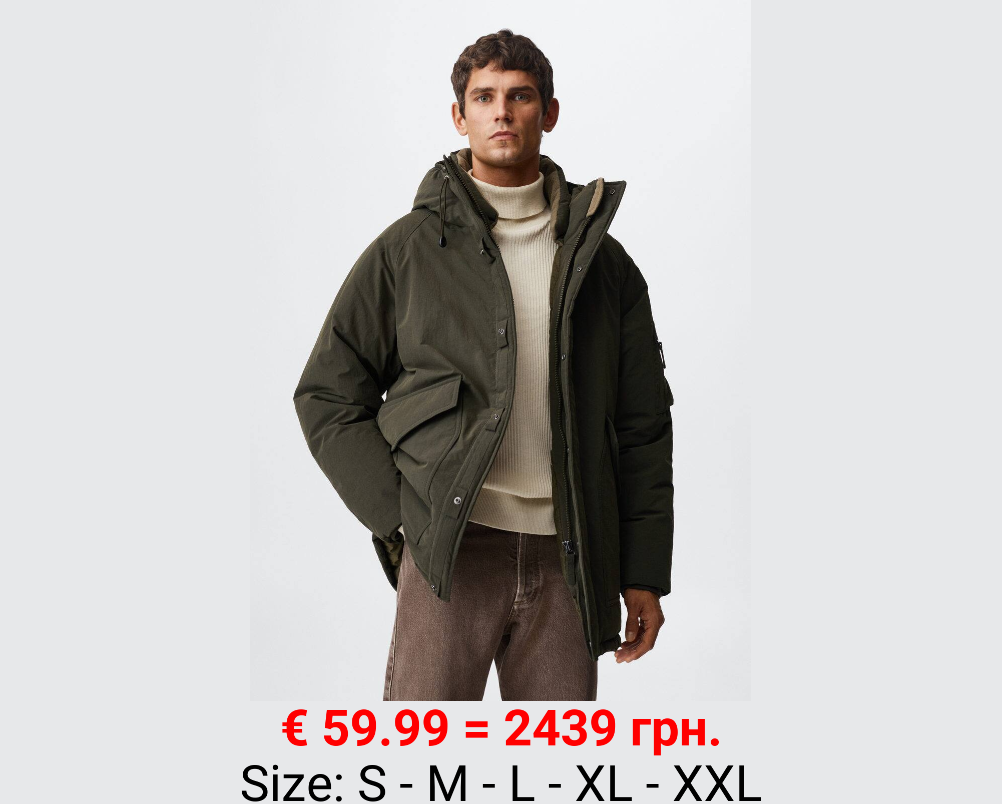 Parka acolchada repelente al agua