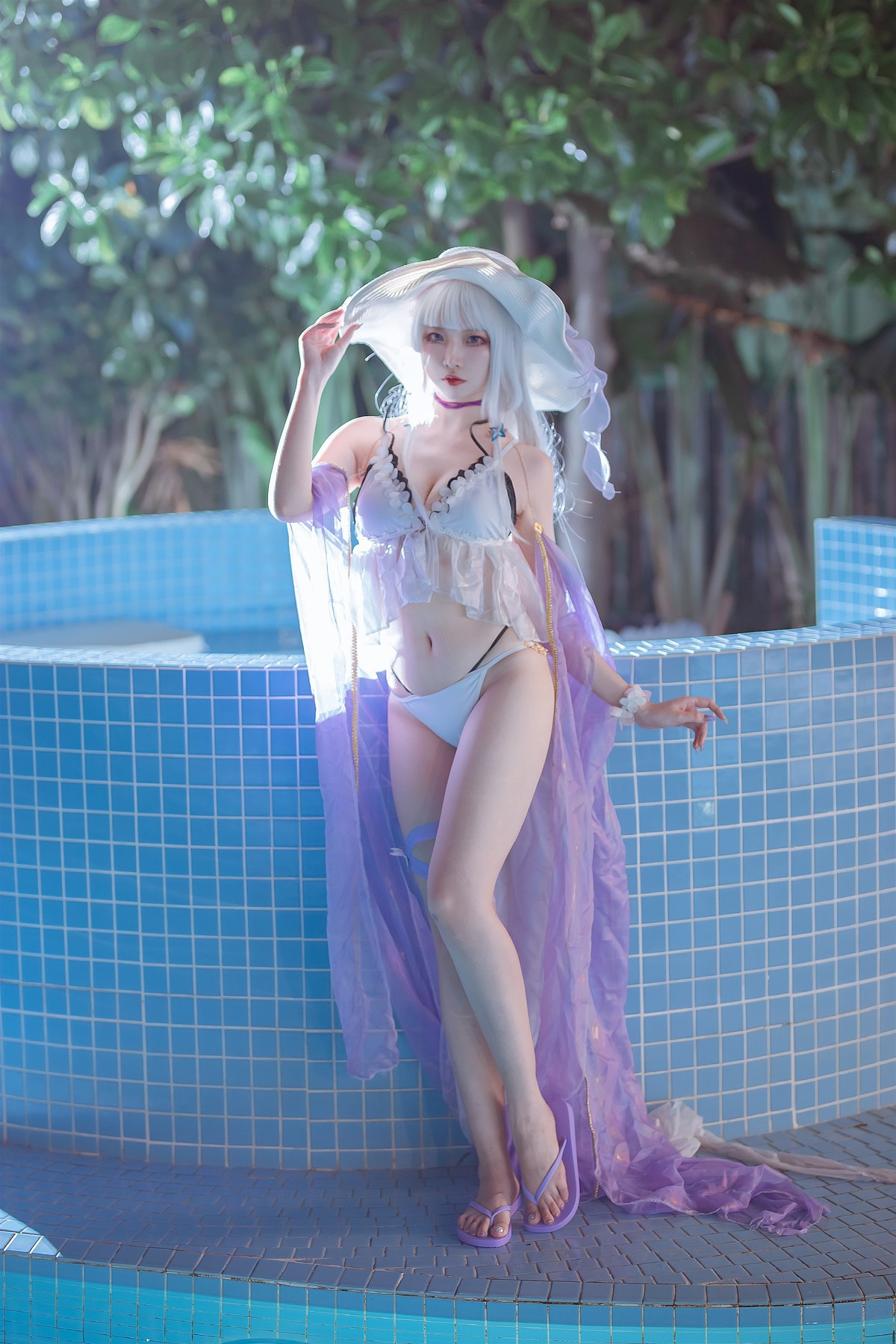 Cosplay 二佐Nisa 碧蓝光辉泳装 2