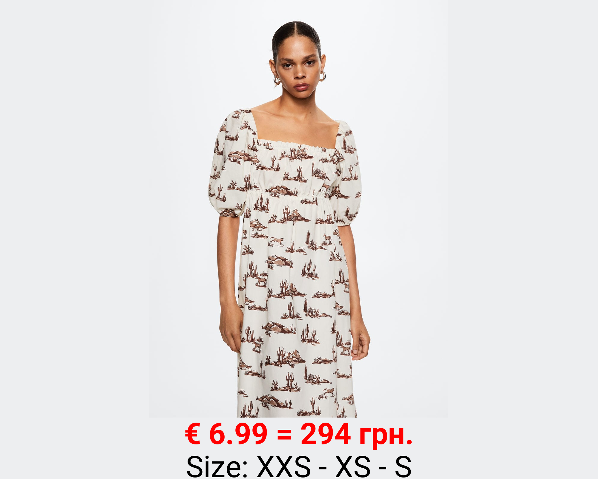 Vestido algodón estampado