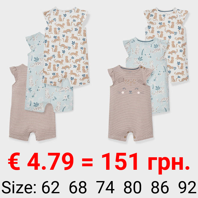 Multipack 3er - Baby-Schlafanzug - Bio-Baumwolle